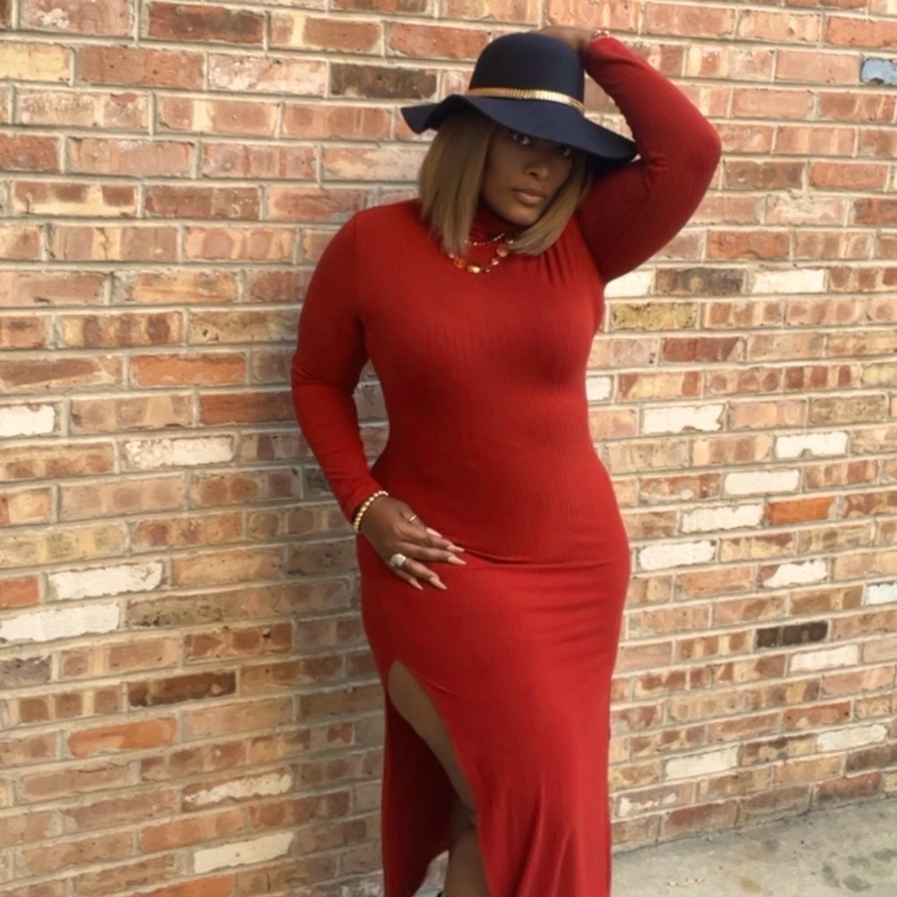 Red Turtleneck dress